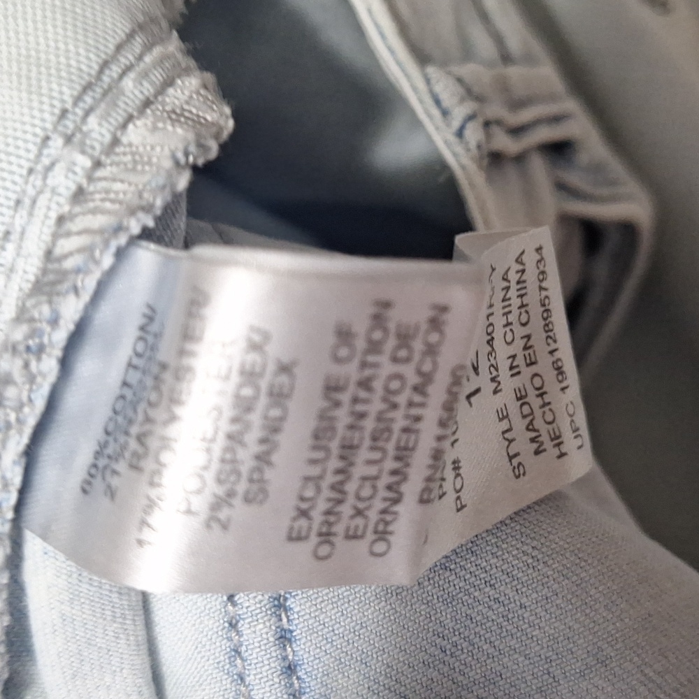 Mac And Me Light Blue Cropped 5 Pocket Denim Jeans-12 - Picture 6 of 8